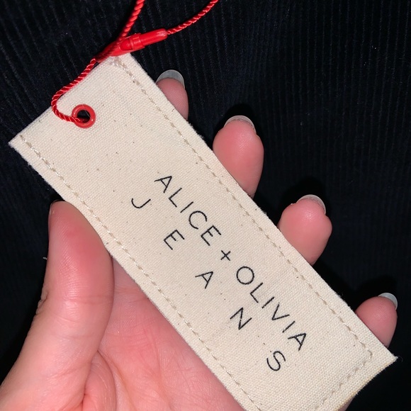 Alice and Olivia Good High Rise Ankle Skinny Black Corduroy –– NWT - Picture 12 of 14